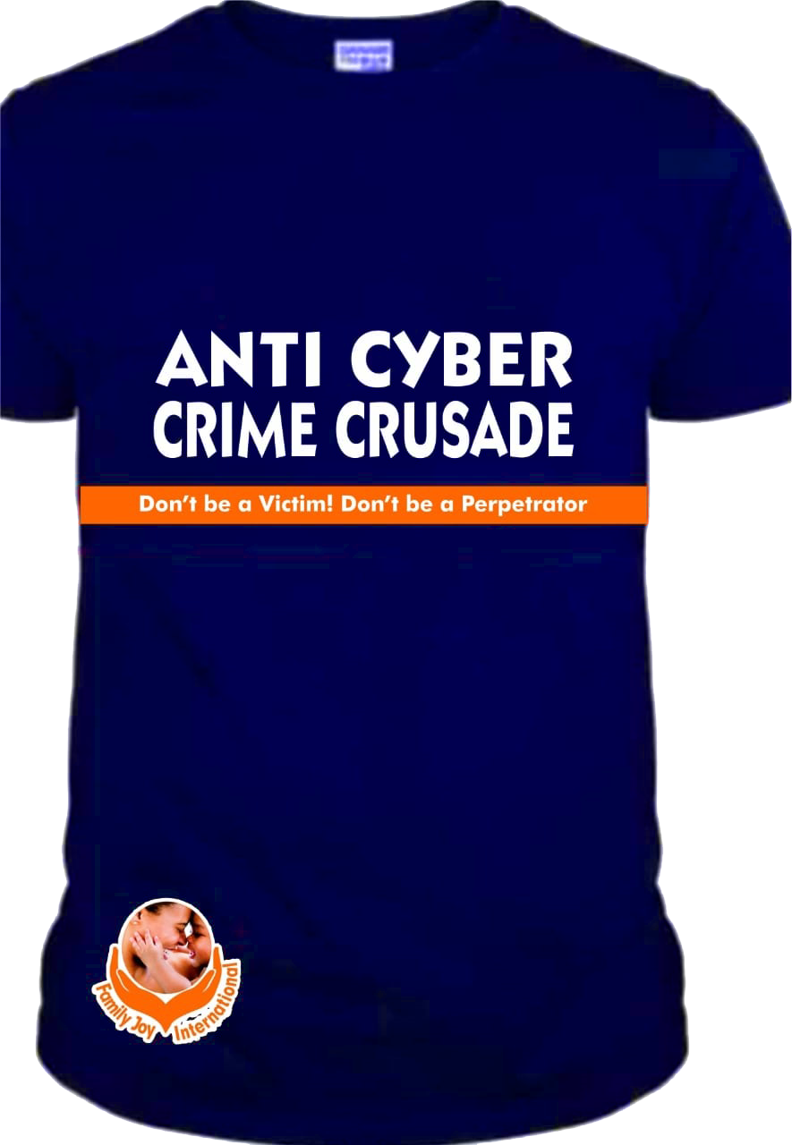 A blue Anti-Cybercrime T-Shirt